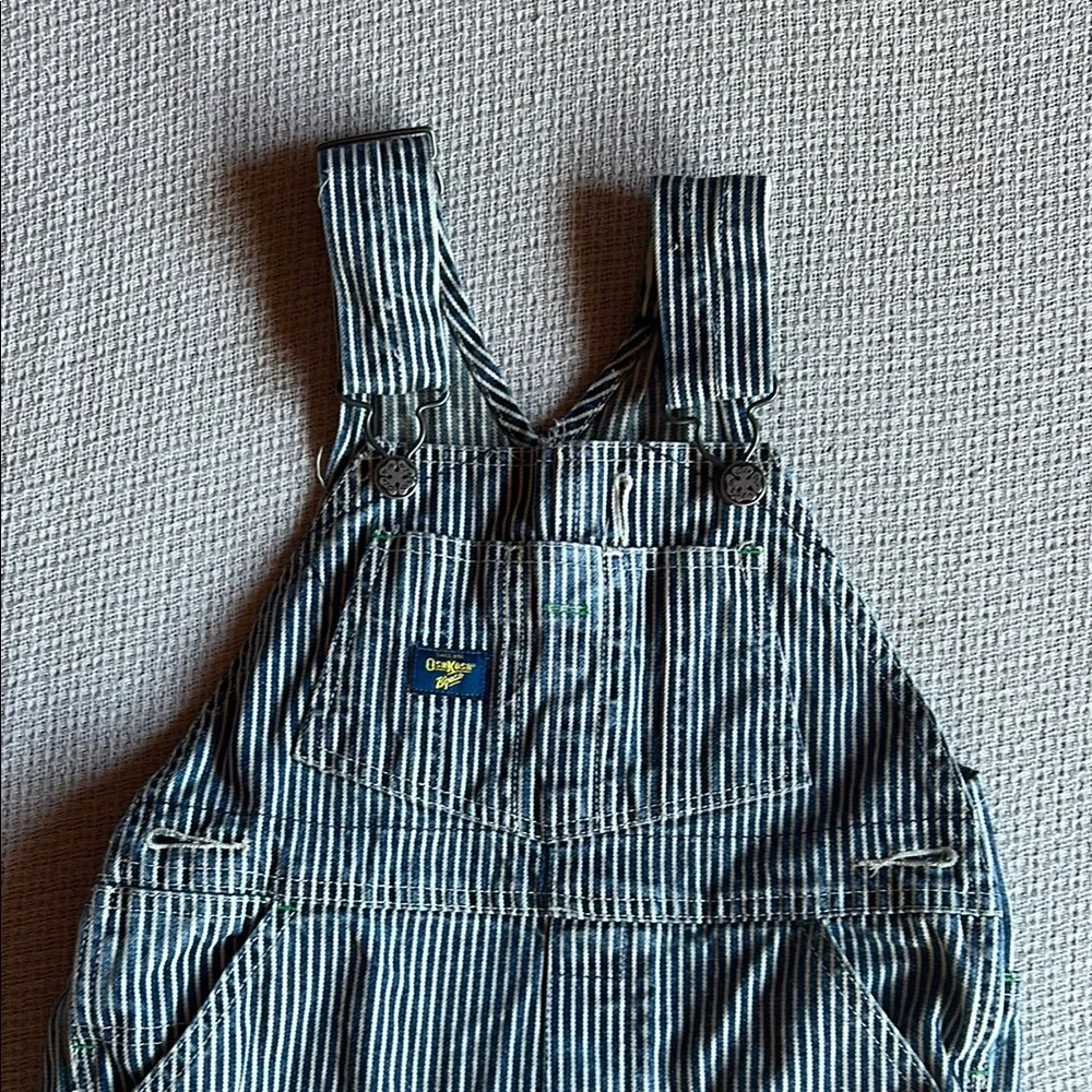 OshKosh B'gosh Blue Striped Kids Overalls